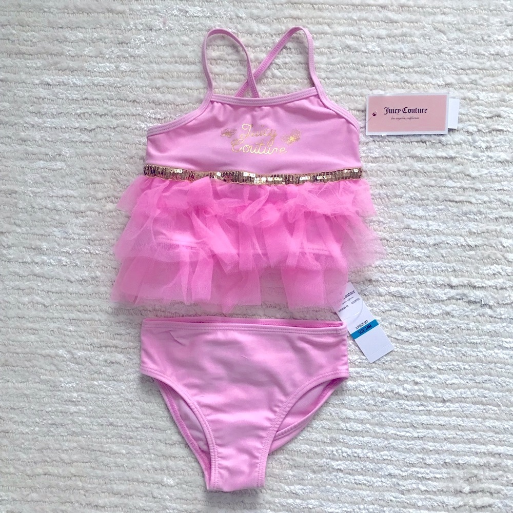 NWT Juicy Couture ruffle tankini bathing suit